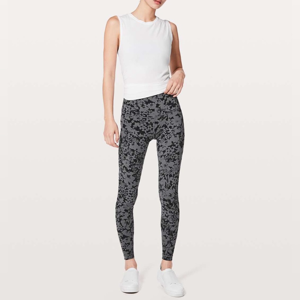 LULULEMON Wunder Under Hi-Rise Tight - W5BB4S - Efflorescent Nebula Black - Sz 4